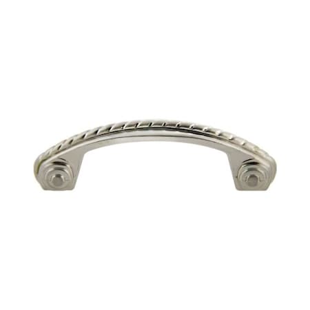 Crown 3-3/4" Rope Cabinet Pull with 3" Center to Center Satin Nickel Finish CHP955SN